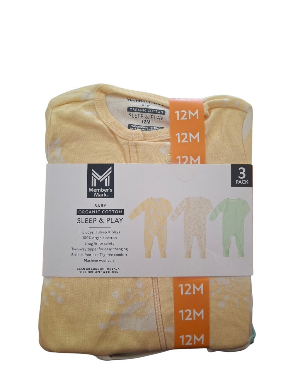 Member's Mark 3 Pack of Onsies- NWT